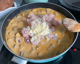 Foto del paso 5 de la receta: Spaghettis con pollo y champiñones en salsa cremosa