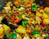 A picture of step 6 of Vegetable dhokra (memoni dish).