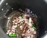 A picture of step 1 of Mushroom peas and corn biryani.