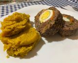Foto del paso 8 de la receta: Pan de carne tipo arrollado con puré de batatas cremoso 🥩🍠