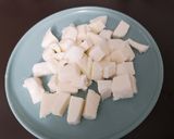 Foto del passaggio 3 della ricetta Orzo perlato con verdure, mozzarella e curcuma
