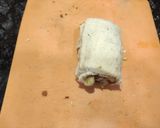 A picture of step 6 of Choco Banana Swiss Roll.