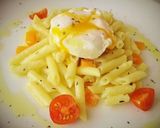 Foto del paso 10 de la receta Macarrones con zanahoria, cherrys y queso emmental fundido