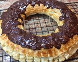 Foto del paso 7 de la receta Rosca de hojaldre con Nutella casera y glaseado de chocolate
