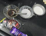 A picture of step 2 of Cashew coffee creamer cold coffee.