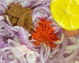 A picture of step 4 of Chilli Onion Rings or Laccha onion.