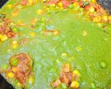 A picture of step 5 of Corn peas in palak gravy.