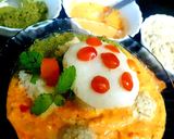 A picture of step 6 of Idli with chutney.