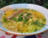 Hình bước làm 1 của món Hoành thánh lá nấu thịt chả