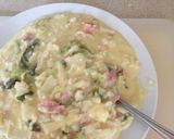 A picture of step 7 of Cauliflower Cheese with Bacon bits.