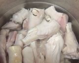 A picture of step 1 of Paya soup/Mutton leg soup with idiyappam/ healthy breakfast for kids.
