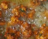 A picture of step 3 of Yam/suran pakodas.