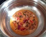 A picture of step 5 of Satrangi layered veg Biryani.