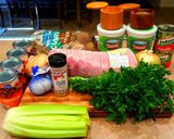 A picture of step 1 of Mike's Authentic New Mexican Green Chile Burritos.