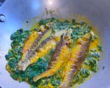 বাটা মাছ আর আলুর শাকের যুগলবন্দী (bata mach are aloor shaker jugolbondi recipe in Bengali) রেসিপির ধাপ 4 ছবি