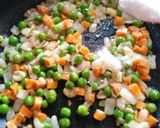 A picture of step 2 of Pavbhaji Masala Tawa Pulao.