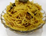 A picture of step 7 of Namkeen Seviyan.