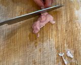 A picture of step 1 of Sweetbreads with Madeira sauce, spring onions.