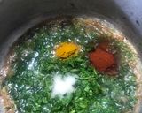 A picture of step 3 of Palak koftay.