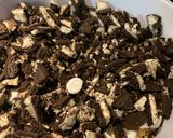 A picture of step 1 of Oreo Rice Krispie treats.