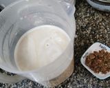 Hình bước làm 3 của món Sữa hạt điều + yến mạch + táo đỏ🍎🍎🍎