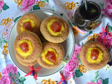 Pepas integrales con crema pastelera y membrillo✨️