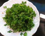 A picture of step 1 of Chicken reshmi seekh kebab.