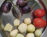 A picture of step 1 of Stuffed Brinjal Potato Sabji 🍆🥔.