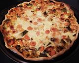 Une image de l'étape 1 de Quiche saucisse et légumes.