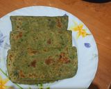 A picture of step 5 of Palak Paratha.