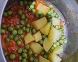 A picture of step 5 of Matar aloo sabji.