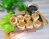 Hình bước làm 5 của món MÓN HẤP - Tàu hủ ki cuộn cá thát lát, rau củ