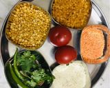 A picture of step 1 of Kashmiri tadka da khichadi.