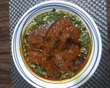 A picture of step 7 of Red oil Stew with Fresh Okro soup.