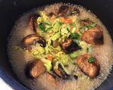 A picture of step 5 of California Farm Portobello Mushroom Soup.