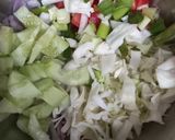 A picture of step 1 of Nacho salad with Ranch Dressing.