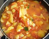 A picture of step 3 of Varat special, poory bhaji, chattny, makhany ki kher.