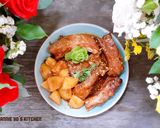 Hình bước làm 4 của món Sườn nướng mật ong khoai tây