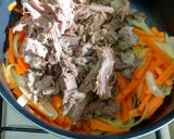 Foto del paso 3 de la receta: Carne guisada con la barbacoa o carne sobrante