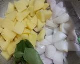 A picture of step 5 of Sorghum flatbreads with Potato onion Sabzi.