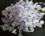 A picture of step 2 of Kanda Bhaji.