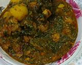 A picture of step 5 of Mutton spinach fenugreek potato.