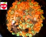 صورة لخطوة 4 من وصفة الخرشوف(الأرضي شوكي) بالخضار وزيت الزيتون