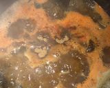 A picture of step 4 of Ogbono soup with white amala.