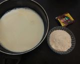 A picture of step 1 of Custard powder and coffee.