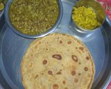 A picture of step 6 of Jaggery(gur) Thepla with Moth Beans.