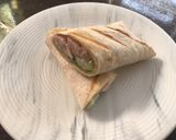 A picture of step 7 of Chicken wrap with wasabi mayo.