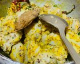 A picture of step 4 of Arbi in mustard gravy (taro root).