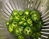 A picture of step 3 of Quick pickled jalapeño rings - i hear this are great on nachos.