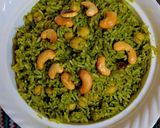 A picture of step 7 of Palak Chole Biryani.